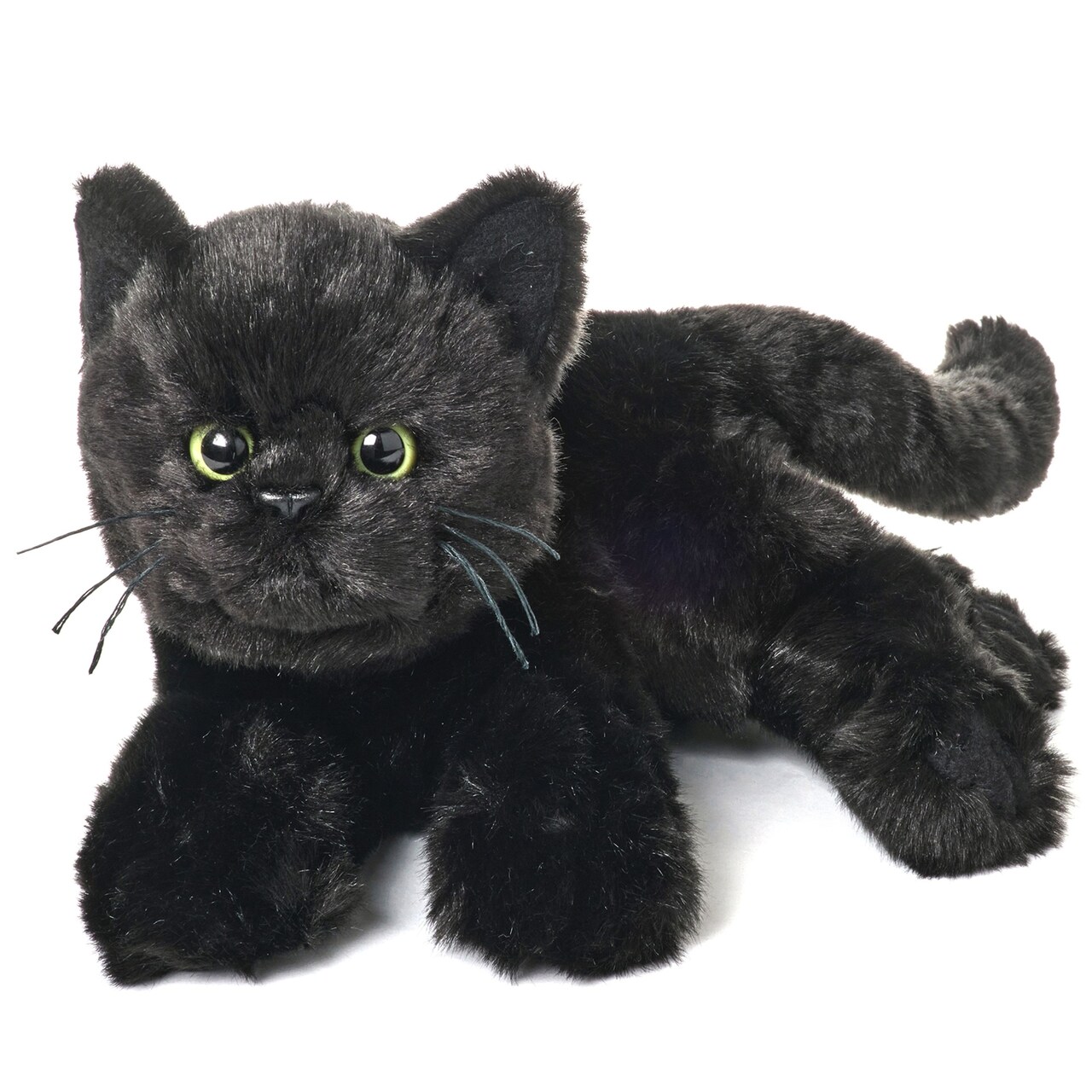 Bearington Jinx Black Cat Plush - 15" Realistic Cat Stuffed Animal with Soft Fur and Lifelike Details for Toddlers - Kitty Stuffed Animals for Girls - Adorable Cuddly Plush Toy Gift for Kids